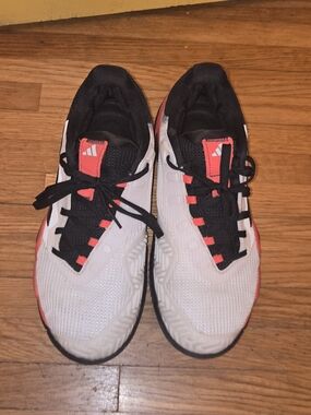 Adidas Barricade 13 White Black Lucid Red Men Tennis Shoe